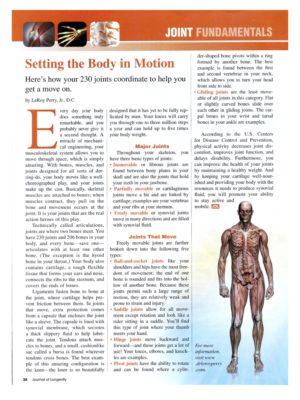 how your 230 joints coordinate to move your body by dr leroy perry dc