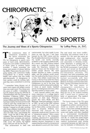 chiropractic and sport by dr leroy perry dc